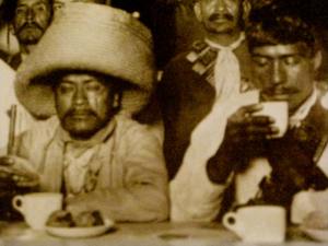 Zapatistas Desayunando en Sanborn's Azulejos di Agustin V. Casasola