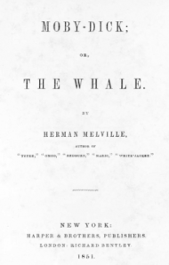 Frontespizio della prima edizione di "Moby Dick", Harper&Collins, 1859