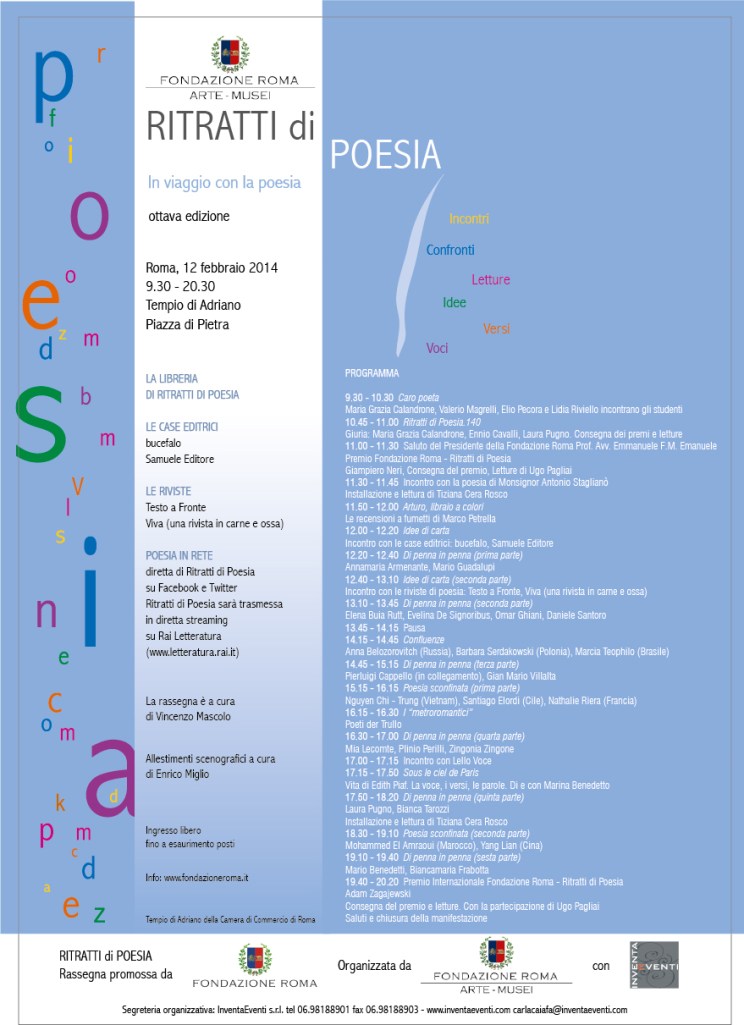 Locandina Ritratti 2014