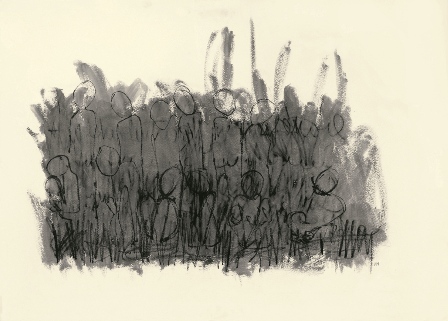 Nidi nel nido - pastelli ad acqua su carta, 105x77 - 2013