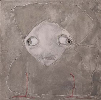 Soul-mate (n.1) - acrilico su tela, 100x100 - 2006