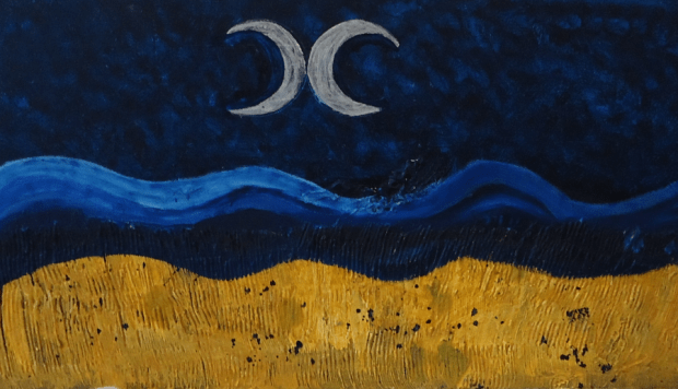 Modo ipofrigio, 2015 Stefania De Salvador Tecnica mista su tavola di legno, 60x40