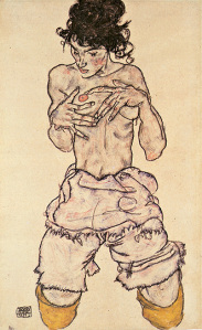 egon-schiele-torso-nudo-inginocchiato1919-collezione-priovata