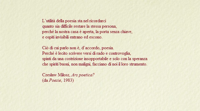 bustina chiara - Milosz